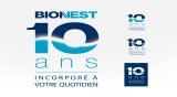Client : Bionest. Logo spécialement conçu pour le 10e anniversaire de l'entreprise.